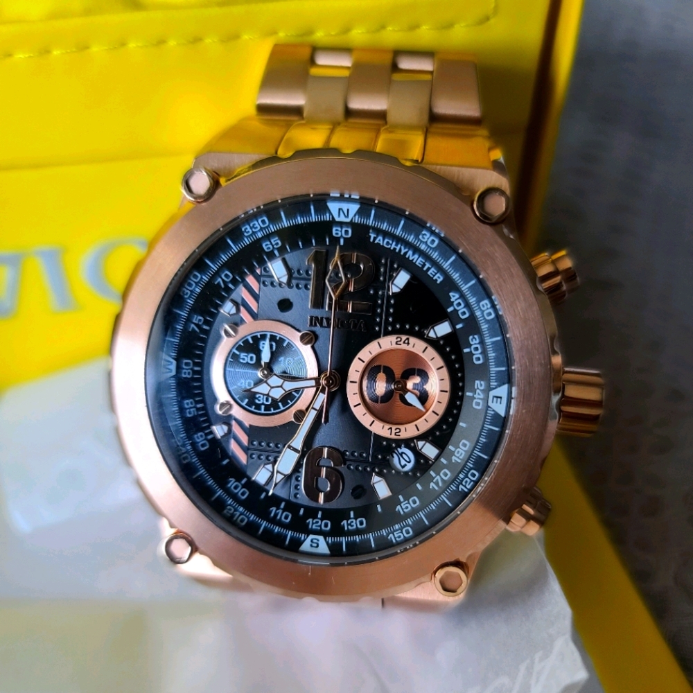 Invicta Mens 50mm Flight Aviator Chrono Watch